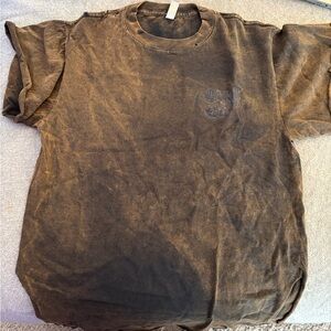 Pebby Forevee side slit acid wash tee